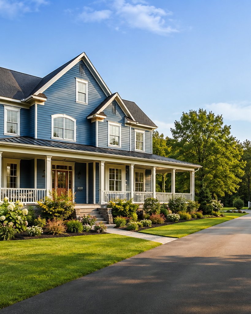 A beautifully designed custom real estate website on a laptop